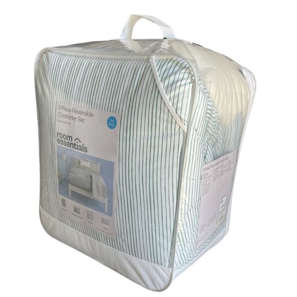 Stripe Decorative Reversible Comforter Set - Room Essentials - Picture 8 of 12